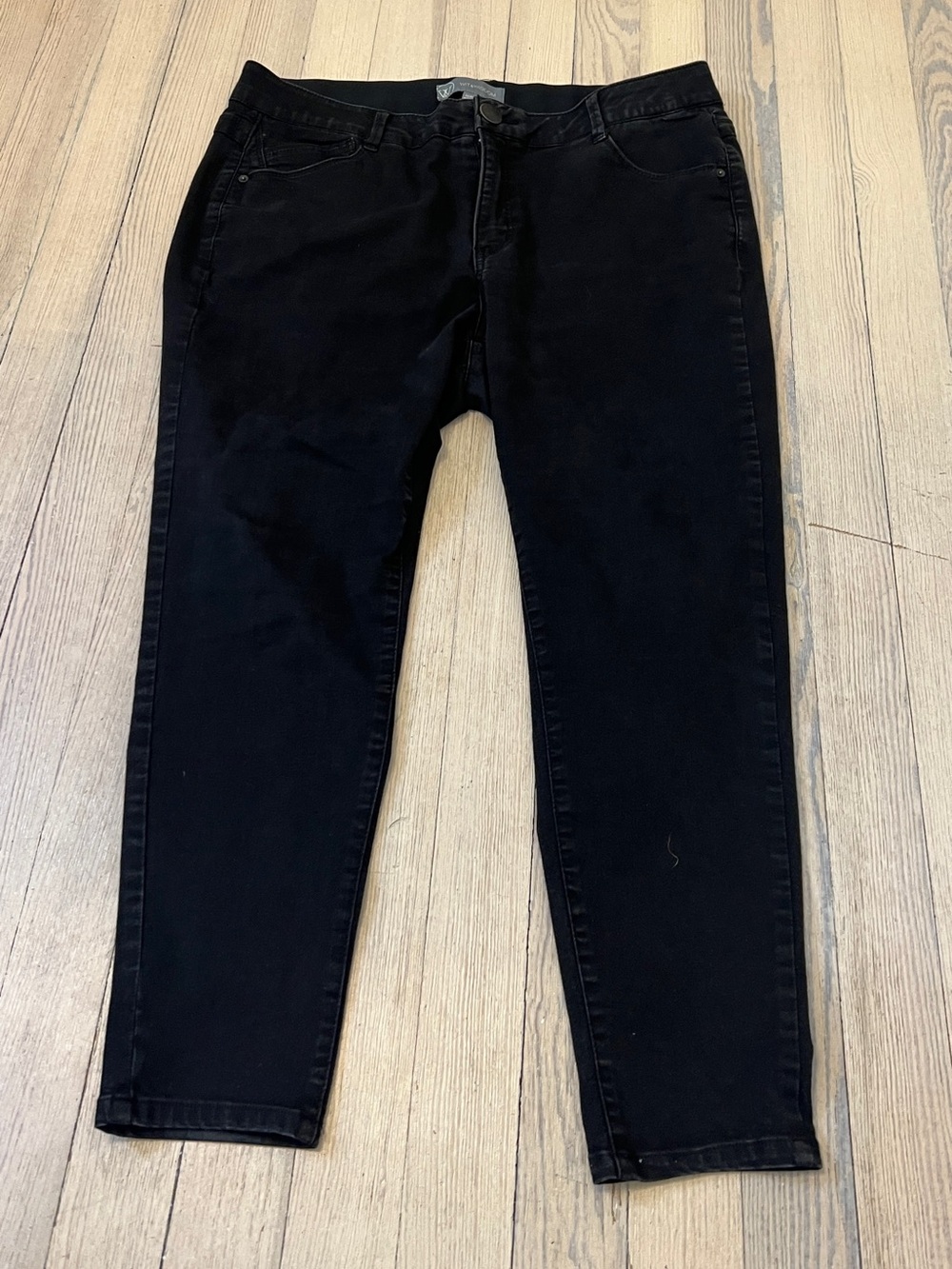 WIT & WISDOM Women’s Ab-Solution Black Stretch Skinny Jeans Plus Size 16W